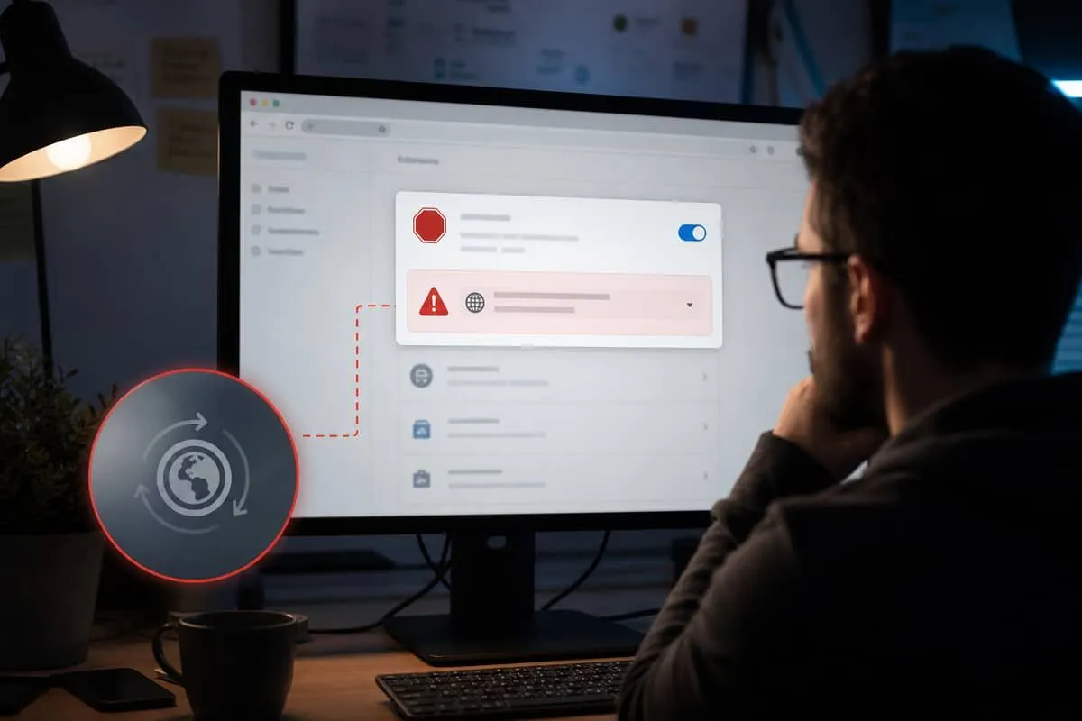 Illustration: Chrome extension granted broad all-urls permissions