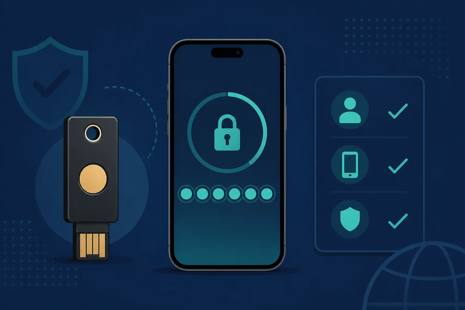 Hardware security key beside an authenticator app and a reminder that stolen VPN passwords still beat unpatched CVEs
