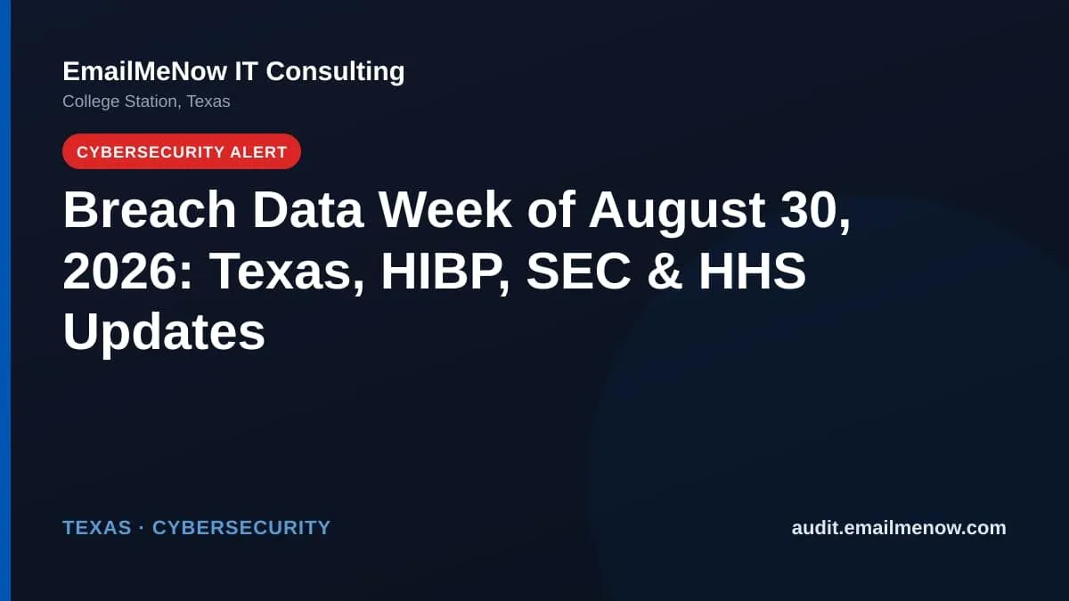 Multi-source breach data week of August 30, 2026