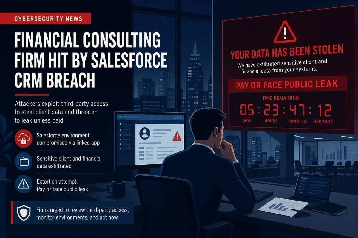 Financial consulting firm targeted by ShinyHunters Salesforce data breach