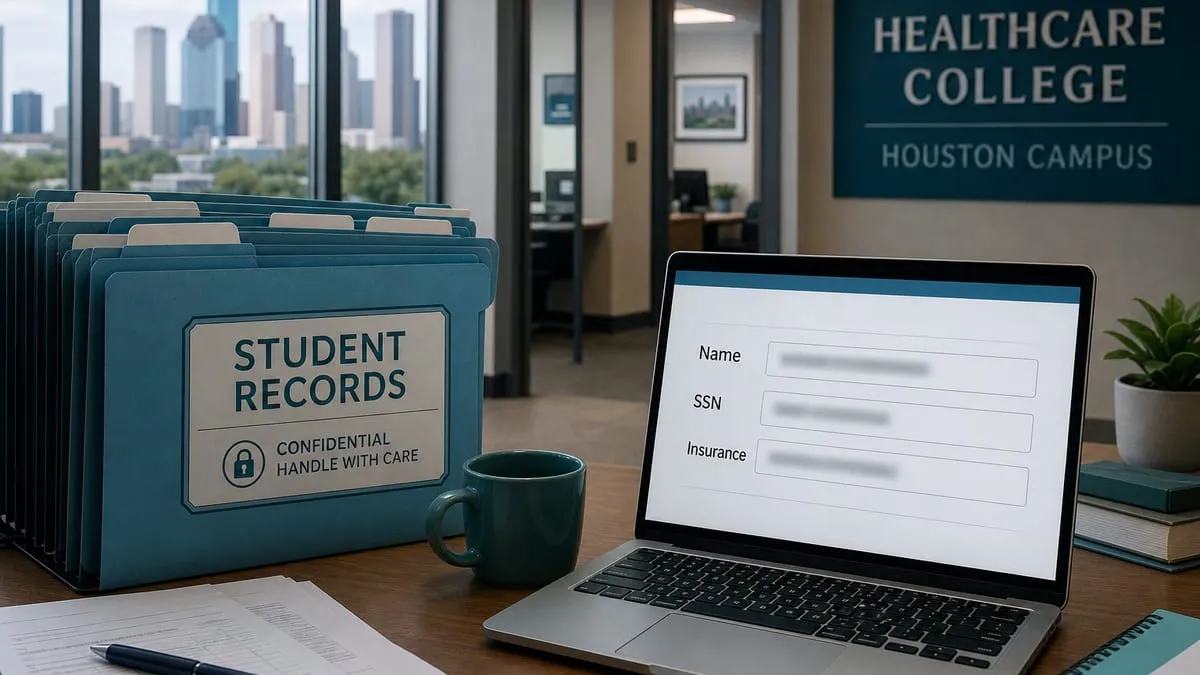 Illustration: Houston healthcare career-college student and employee records exposure