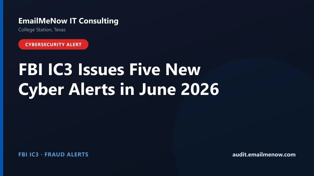 FBI IC3 public service announcements on emerging cyber threats