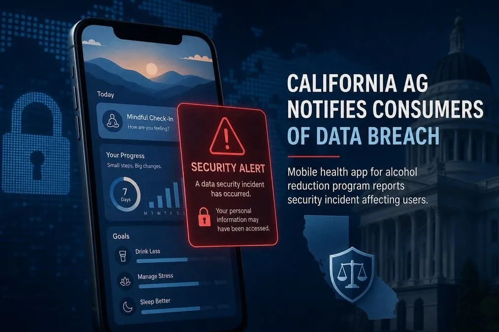 Reframe alcohol reduction app data breach reported to California Attorney General