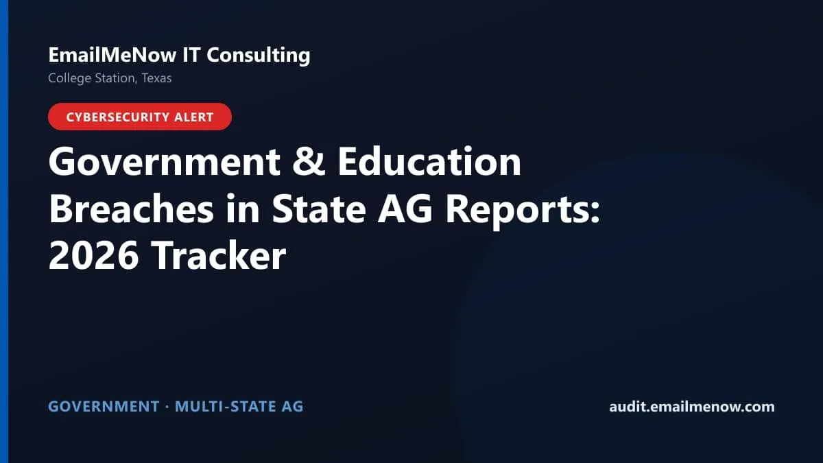 Government and education data breach tracker across state AG portals in 2026