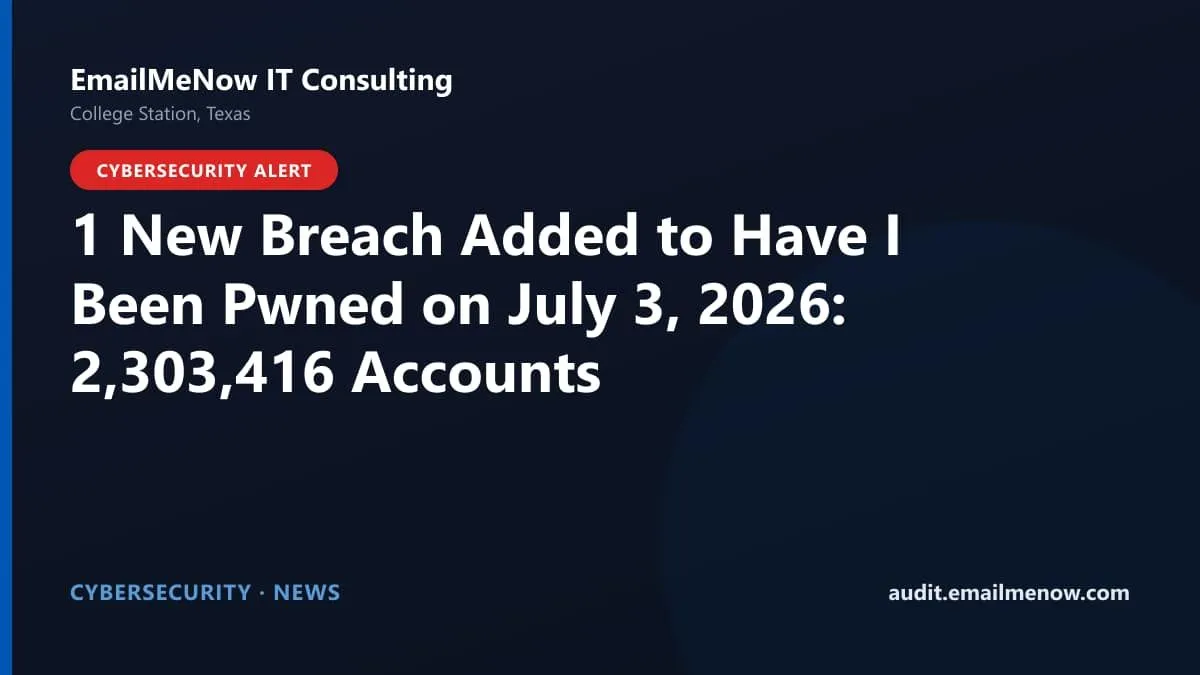 Have I Been Pwned breach roundup for July 3, 2026