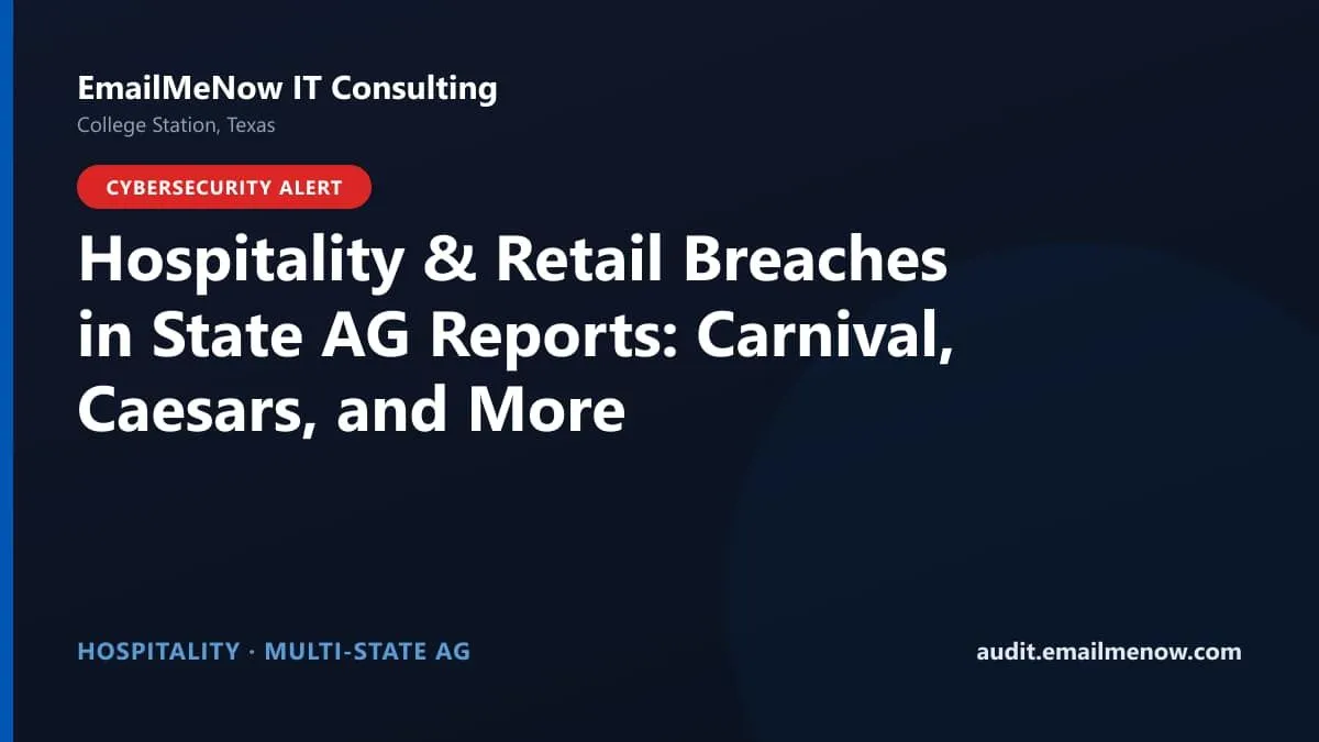 Hospitality and retail data breach tracker across state AG portals in 2026