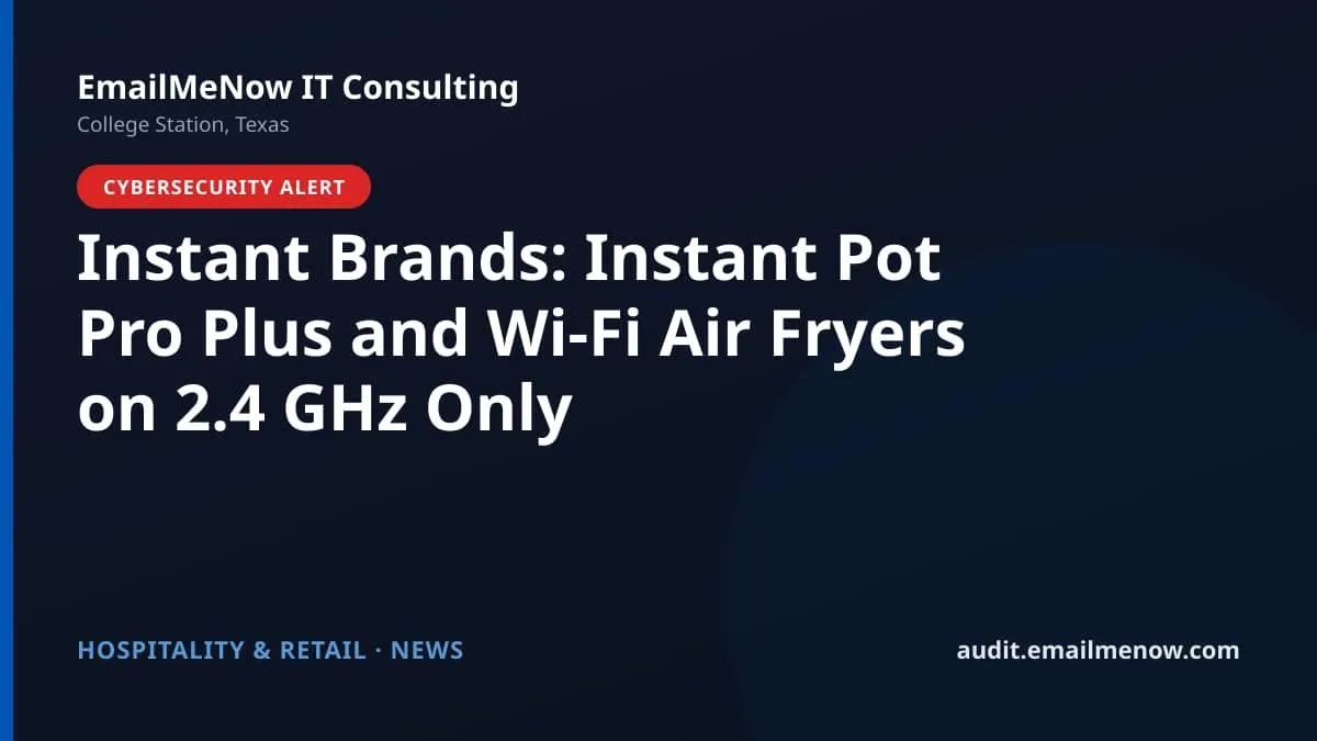 Instant Pot Pro Plus Wi-Fi security