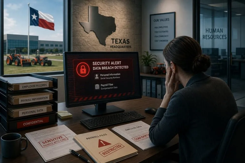 Kubota North America employee HR data breach after month-long network intrusion