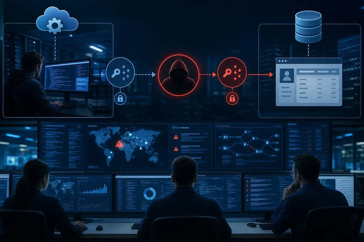 Illustration: third-party vendor OAuth tokens compromised in supply chain attack