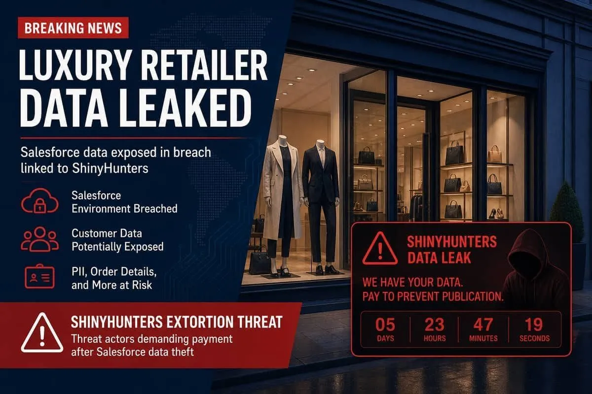 Fashion retailer targeted by ShinyHunters Salesforce data breach
