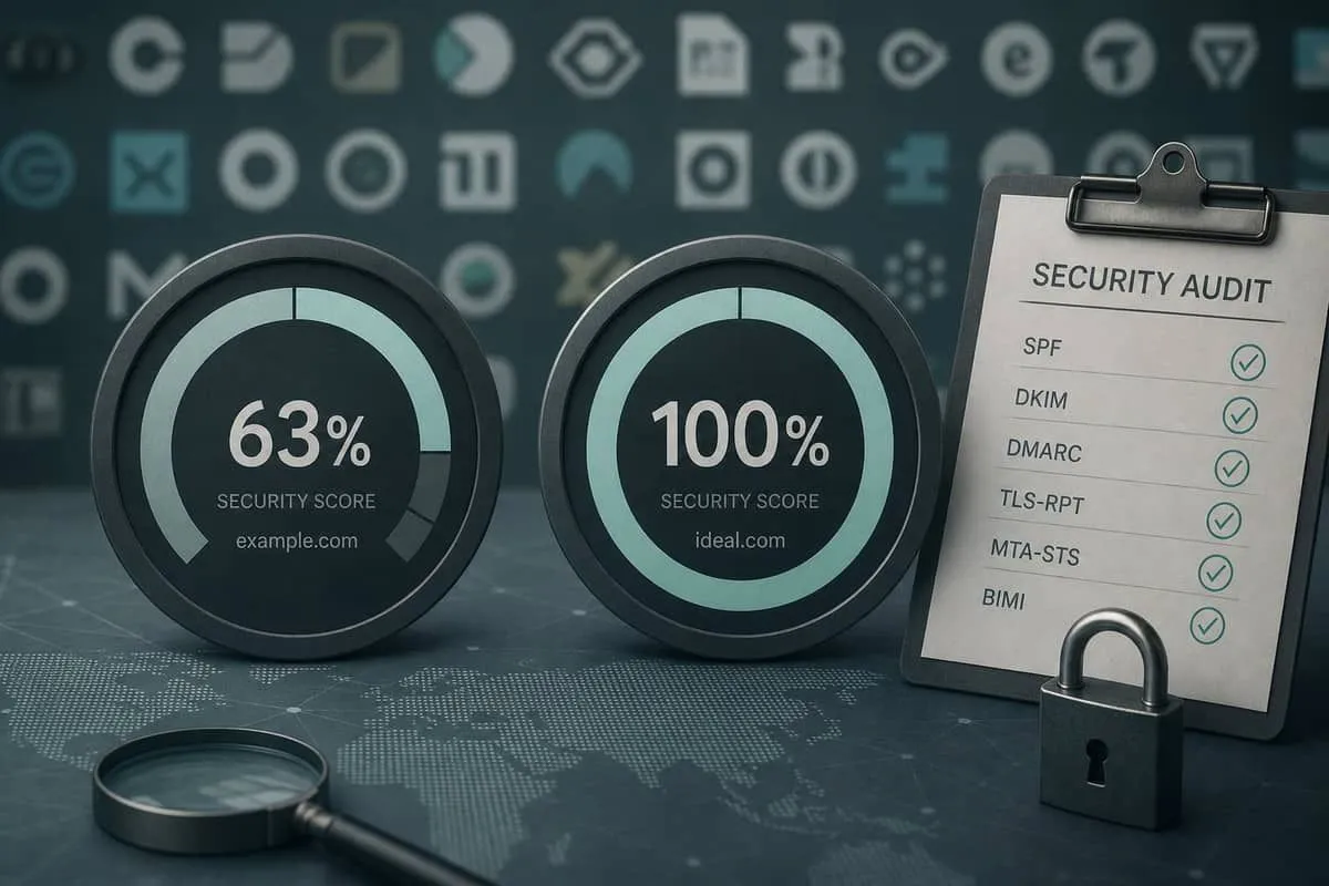Email domain security gauges incomplete versus a 100 percent ideal target