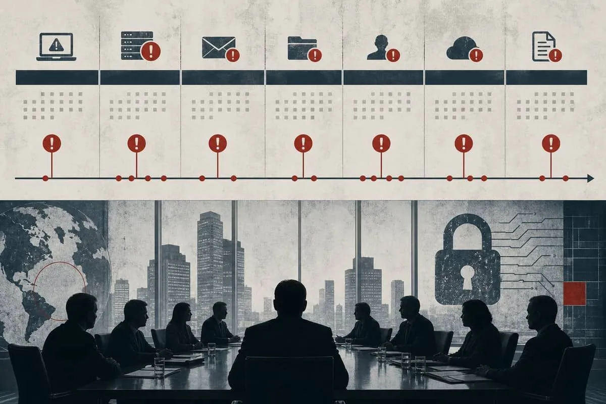 Calendar timeline of SEC cybersecurity disclosure markers from January through July