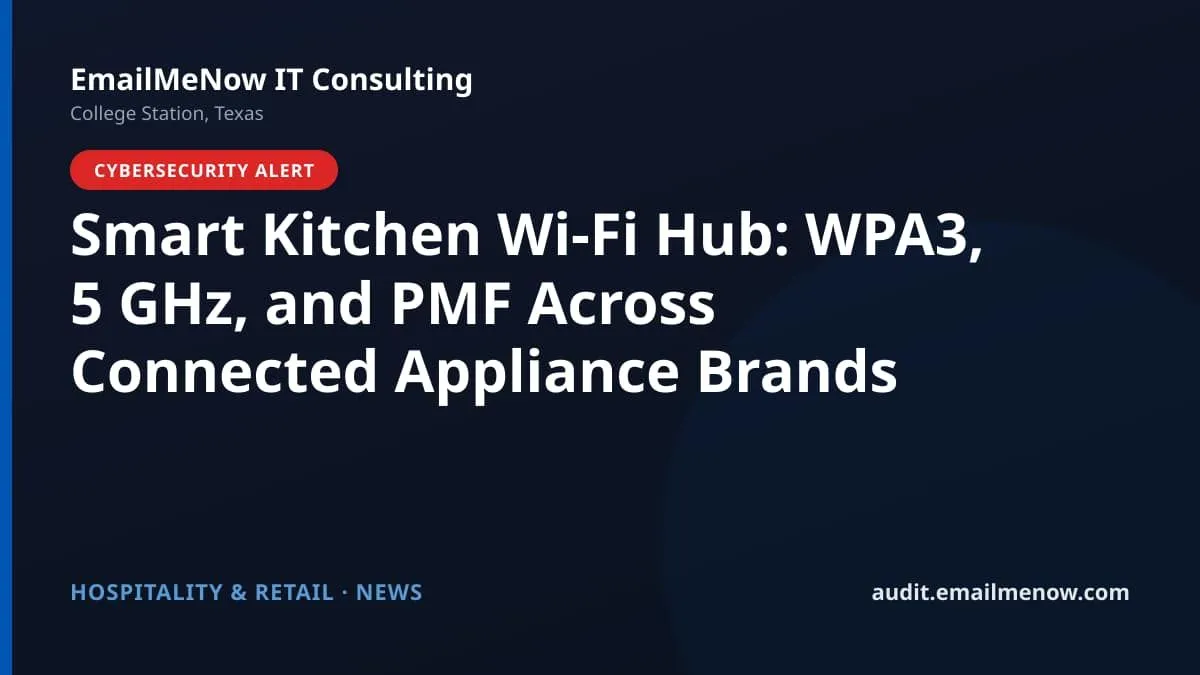 Smart kitchen Wi-Fi security comparison hub