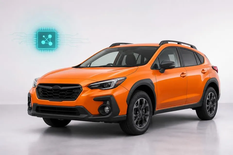 Representative Subaru Crosstrek-style crossover in the STARLINK connected-vehicle class