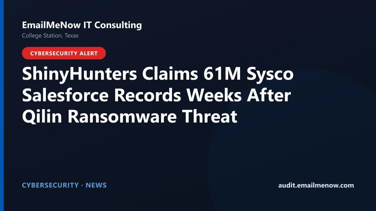 ShinyHunters claims Sysco Salesforce data breach