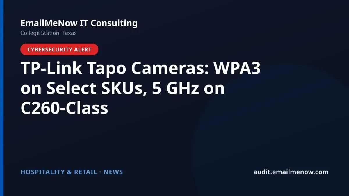 Tapo security camera Wi-Fi