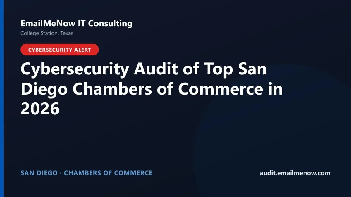 Digital audit dashboard showing cybersecurity scores of major San Diego chambers of commerce