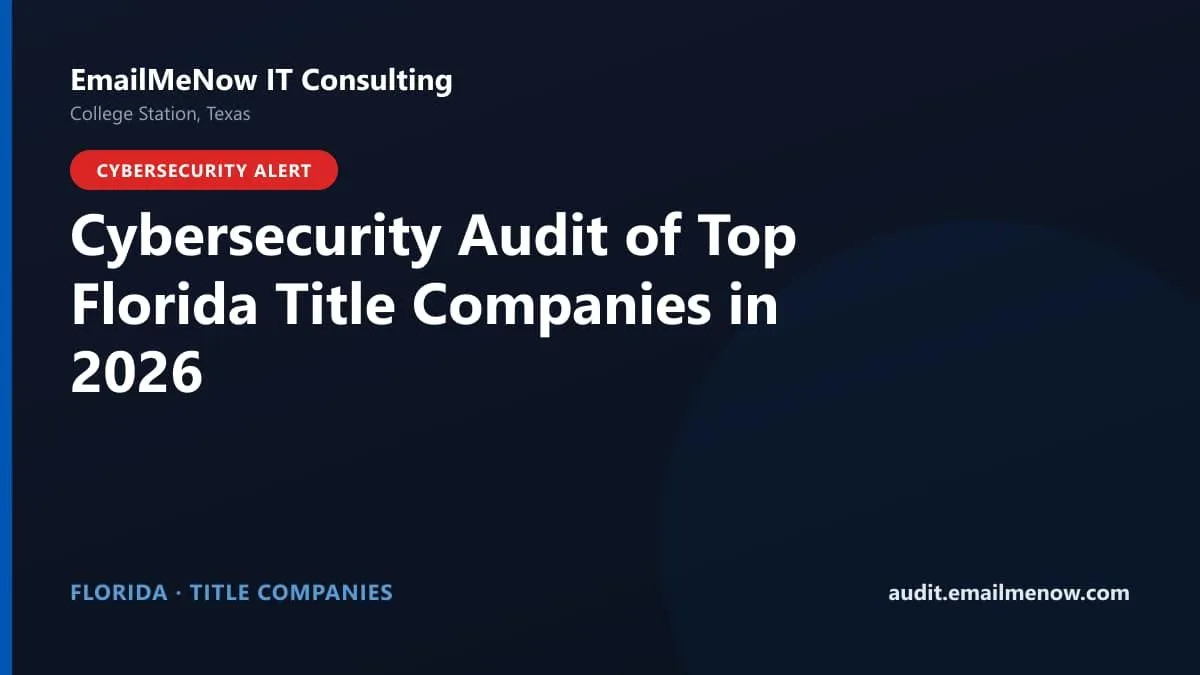 Digital audit dashboard with a Florida state map showing cybersecurity scores of major Florida title companies