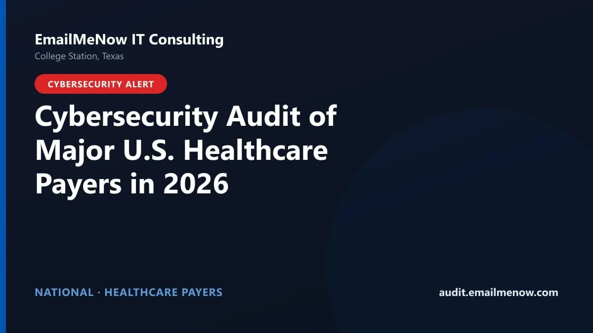 Digital audit dashboard with a United States map showing cybersecurity scores of healthcare payers