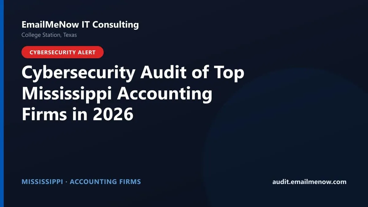 Digital audit dashboard with a Mississippi state map showing cybersecurity scores of major Mississippi accounting firms