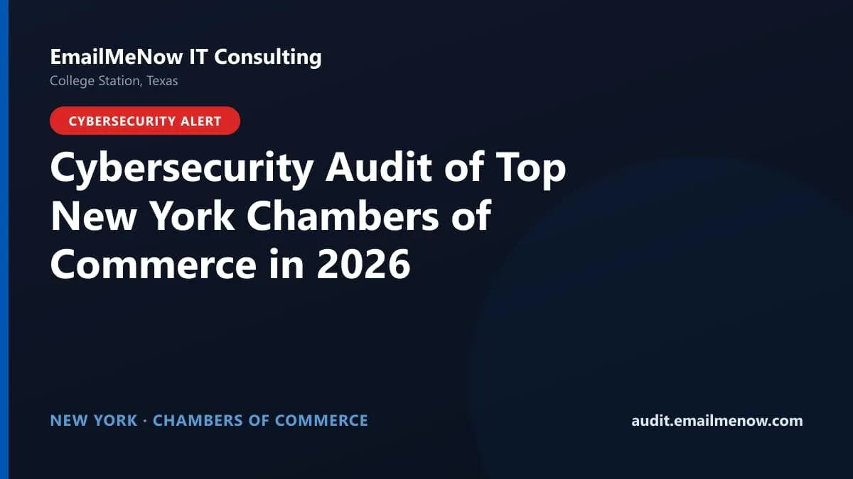 Digital audit dashboard with a New York state map showing cybersecurity scores of major New York chambers of commerce