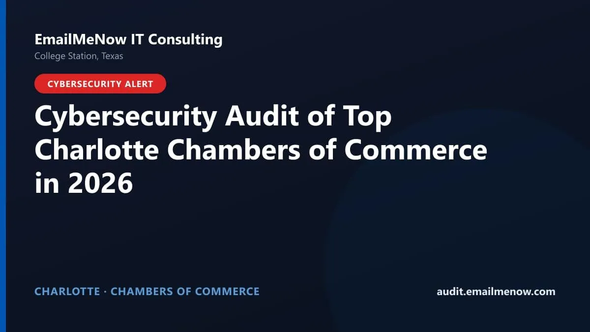 Digital audit dashboard showing cybersecurity scores of major Charlotte chambers of commerce