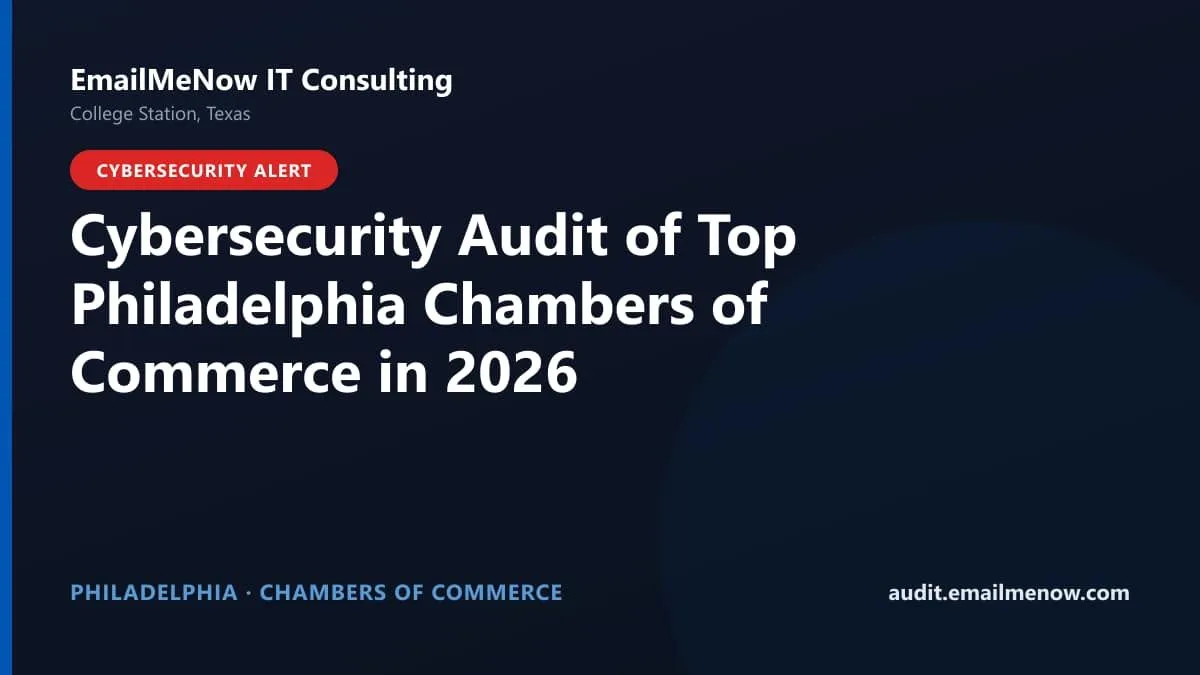 Digital audit dashboard showing cybersecurity scores of major Philadelphia chambers of commerce