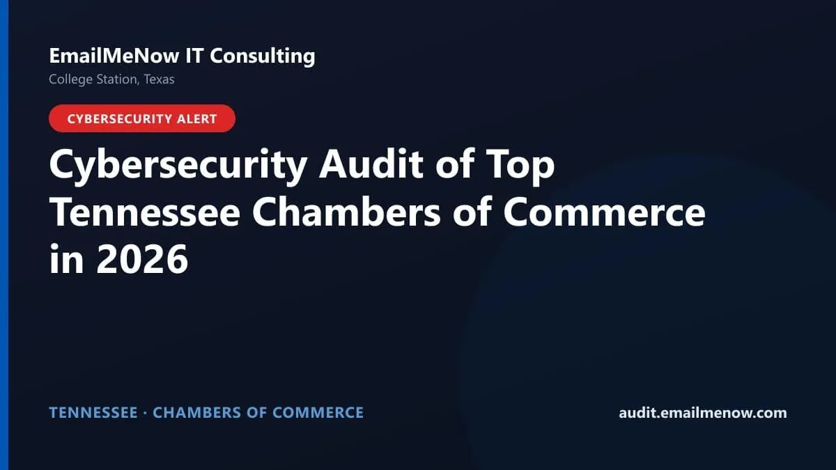 Digital audit dashboard with a Tennessee state map showing cybersecurity scores of major Tennessee chambers of commerce
