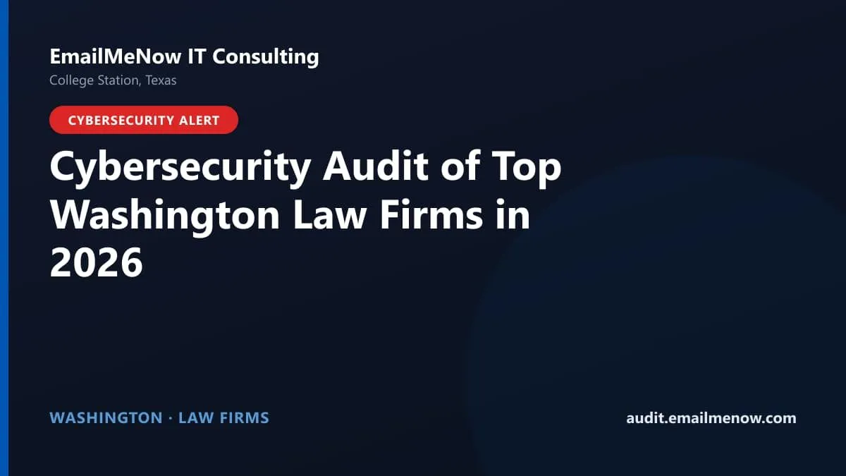 Digital audit dashboard with a Washington state map showing cybersecurity scores of major Washington law firms
