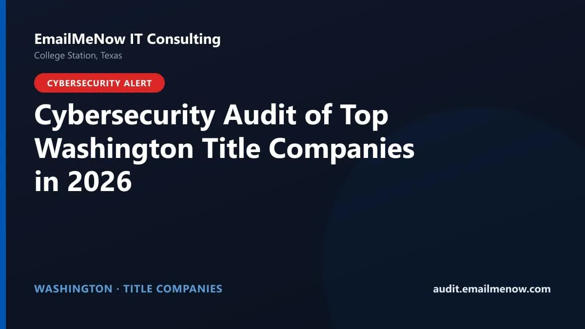 Digital audit dashboard with a Washington state map showing cybersecurity scores of major Washington title companies
