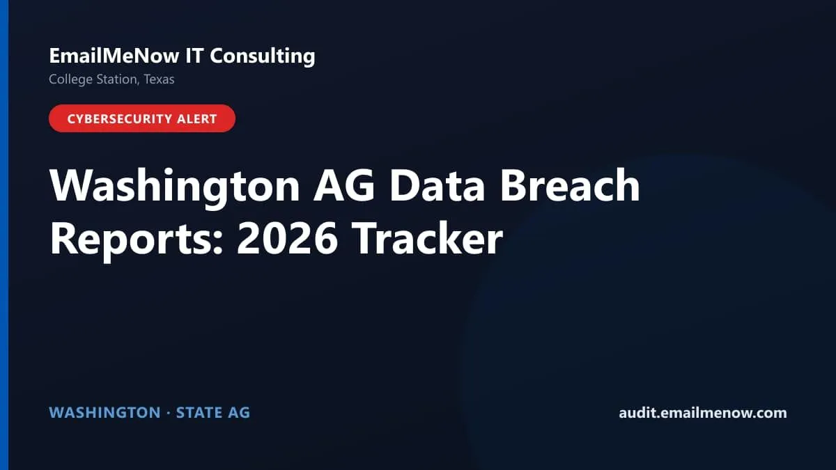 Washington State data breach notification tracker for 2026