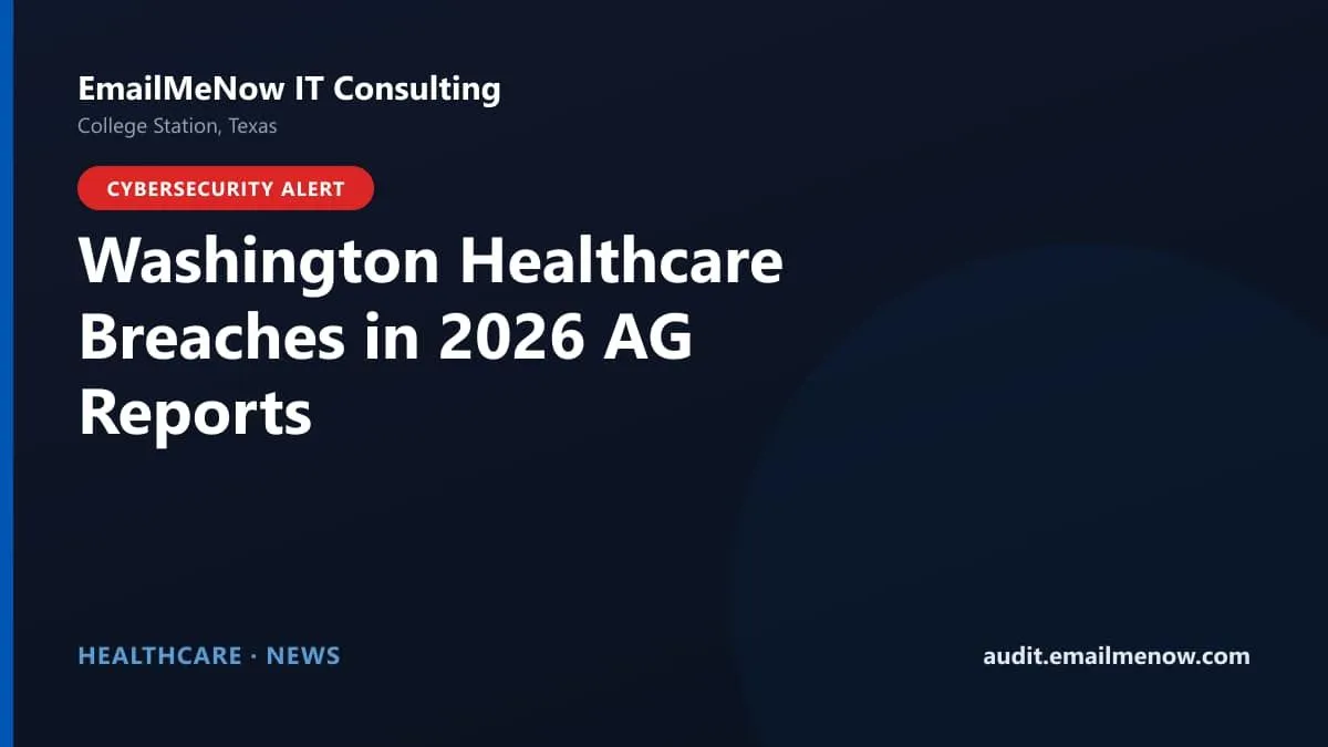 Washington healthcare data breach tracker from AG notifications in 2026