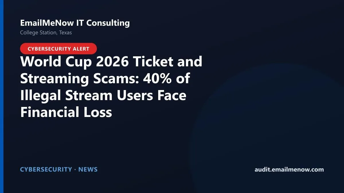 World Cup 2026 ticket and illegal streaming scam warning