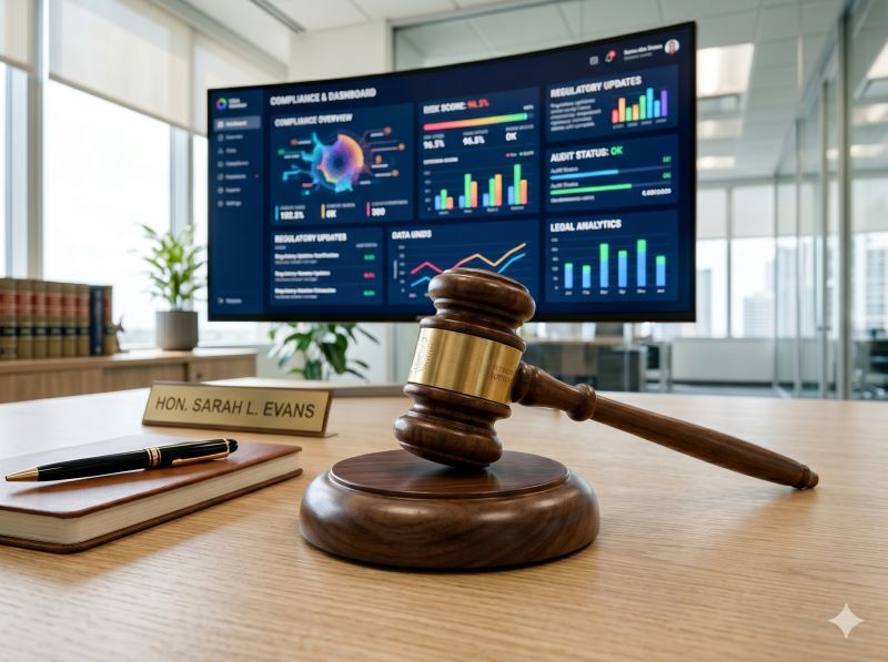 Law gavel and books representing legal compliance