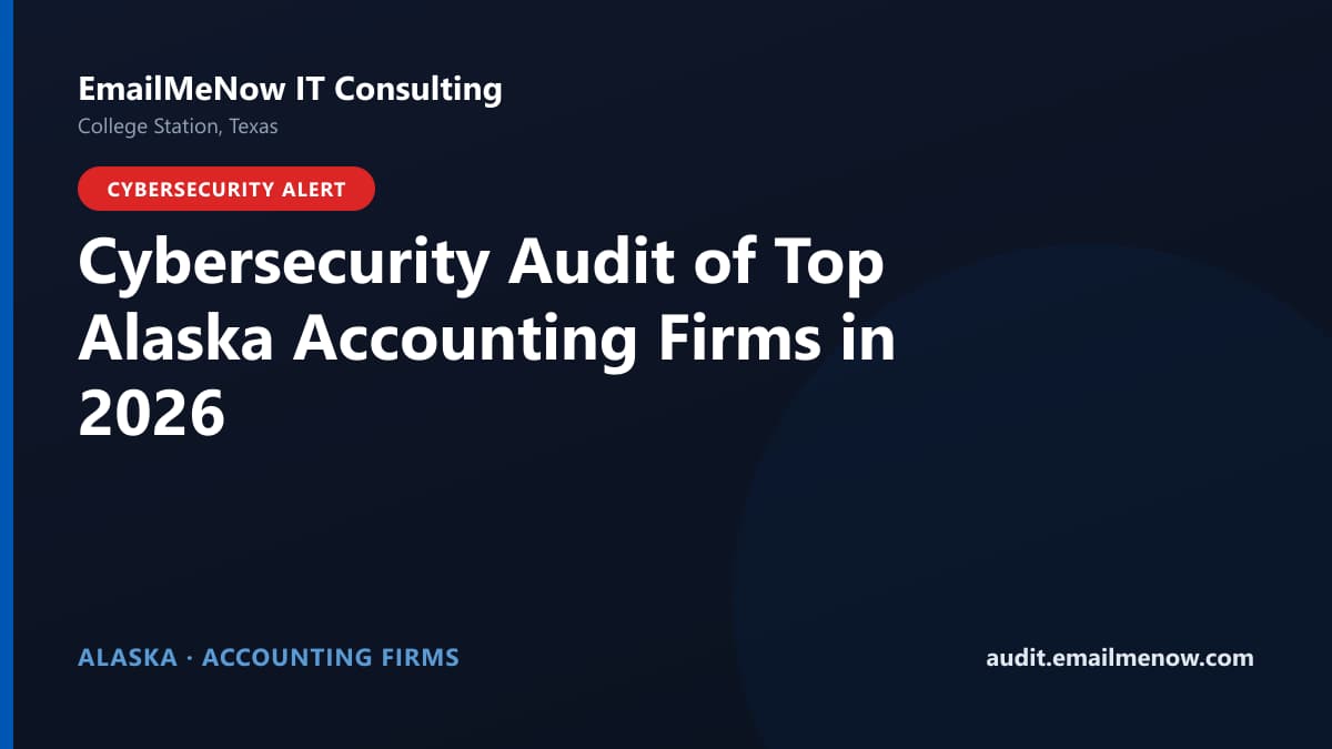 Digital audit dashboard with a Alaska state map showing cybersecurity scores of major Alaska accounting firms