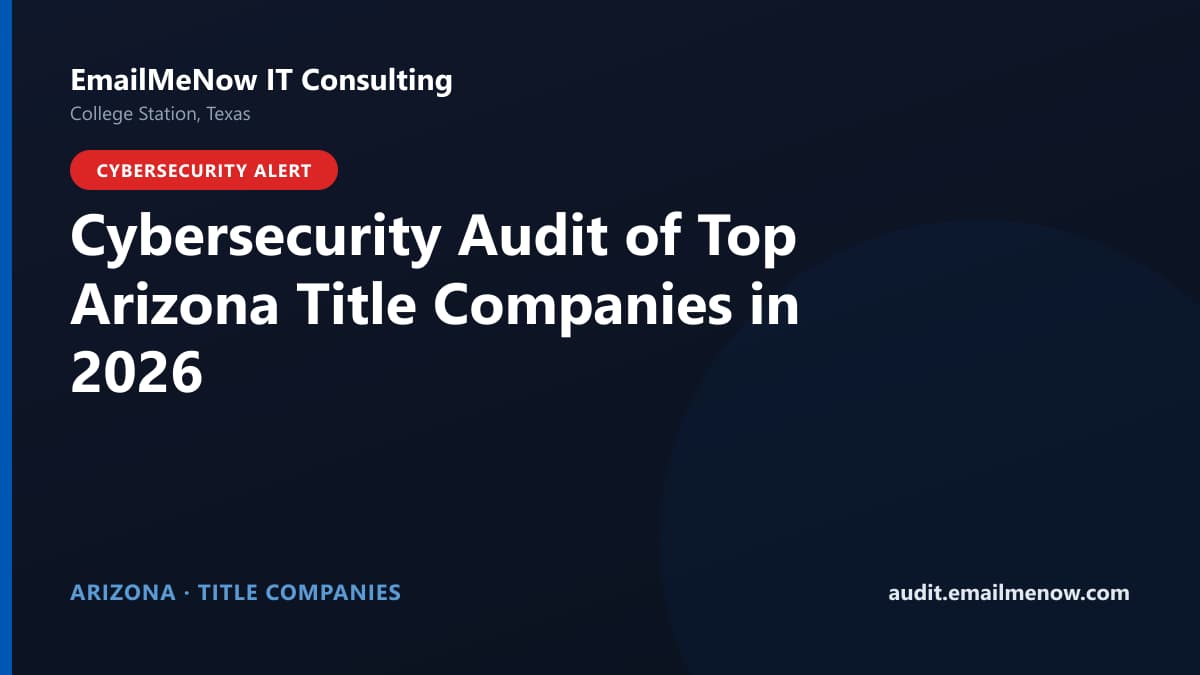 Digital audit dashboard with a Arizona state map showing cybersecurity scores of major Arizona title companies
