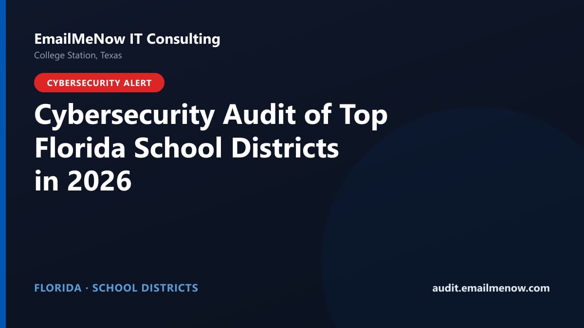 Digital audit dashboard showing cybersecurity scores of major Florida school districts and local government