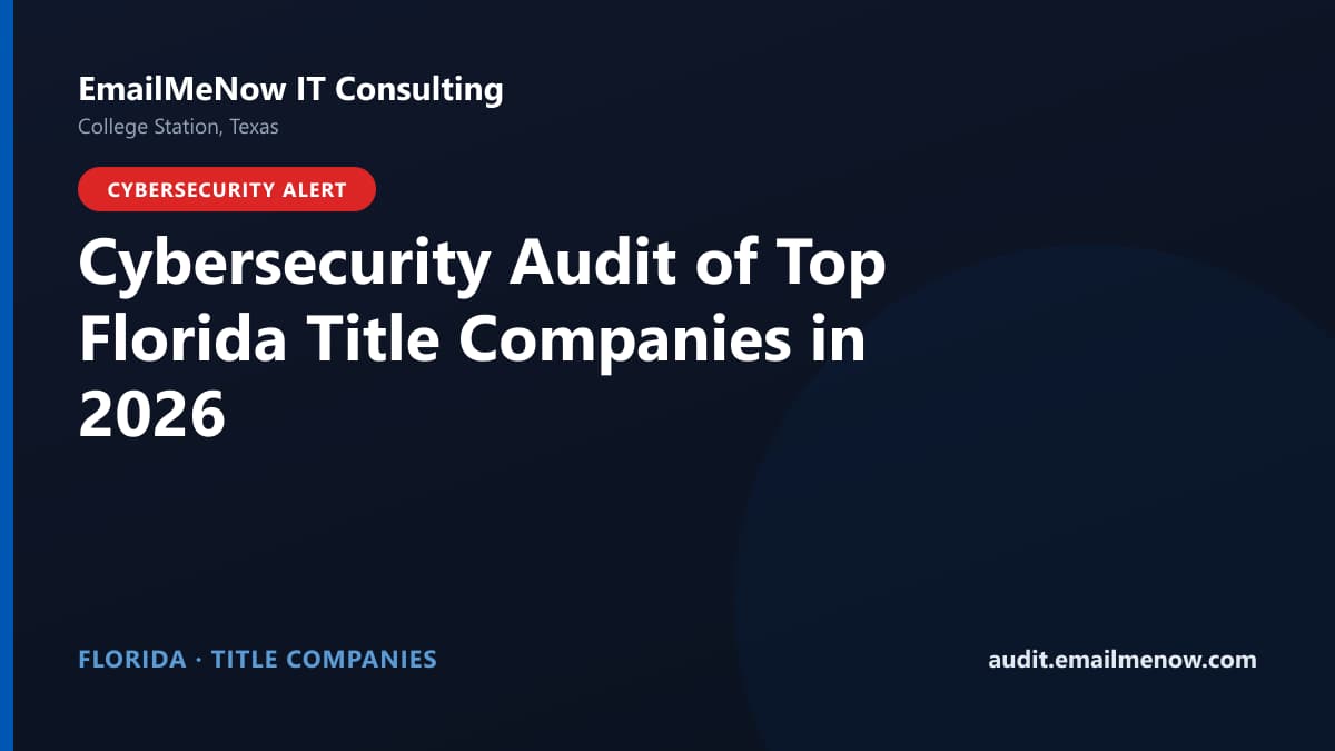 Digital audit dashboard with a Florida state map showing cybersecurity scores of major Florida title companies