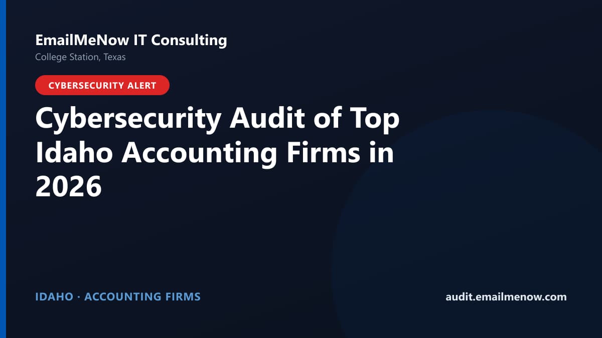 Digital audit dashboard with a Idaho state map showing cybersecurity scores of major Idaho accounting firms