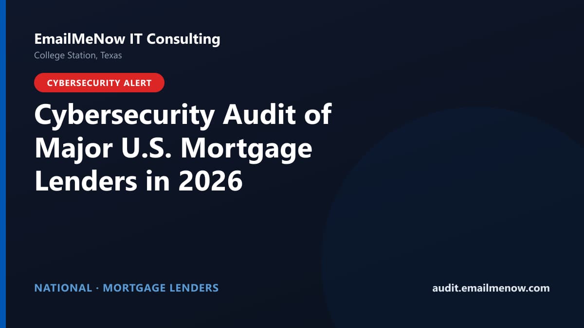 Digital audit dashboard with a United States map showing cybersecurity scores of mortgage lenders