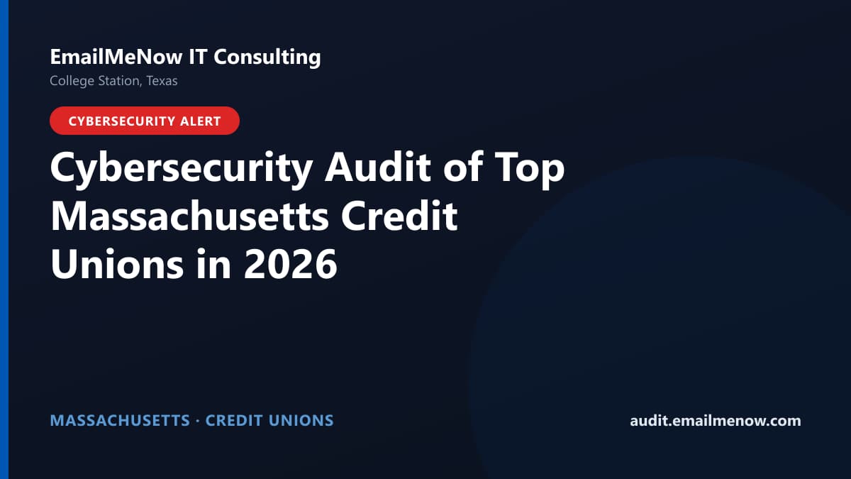 Digital audit dashboard with a Massachusetts state map showing cybersecurity scores of major Massachusetts credit unions