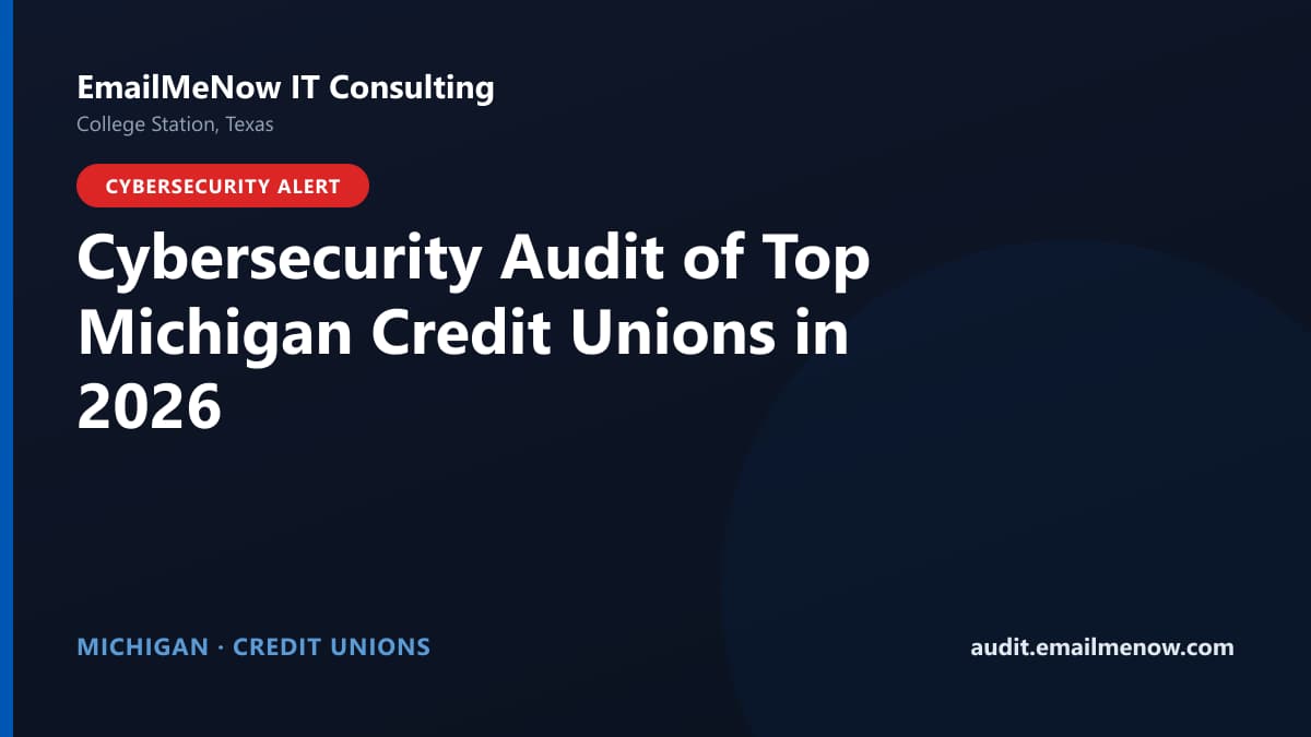 Digital audit dashboard with a Michigan state map showing cybersecurity scores of major Michigan credit unions