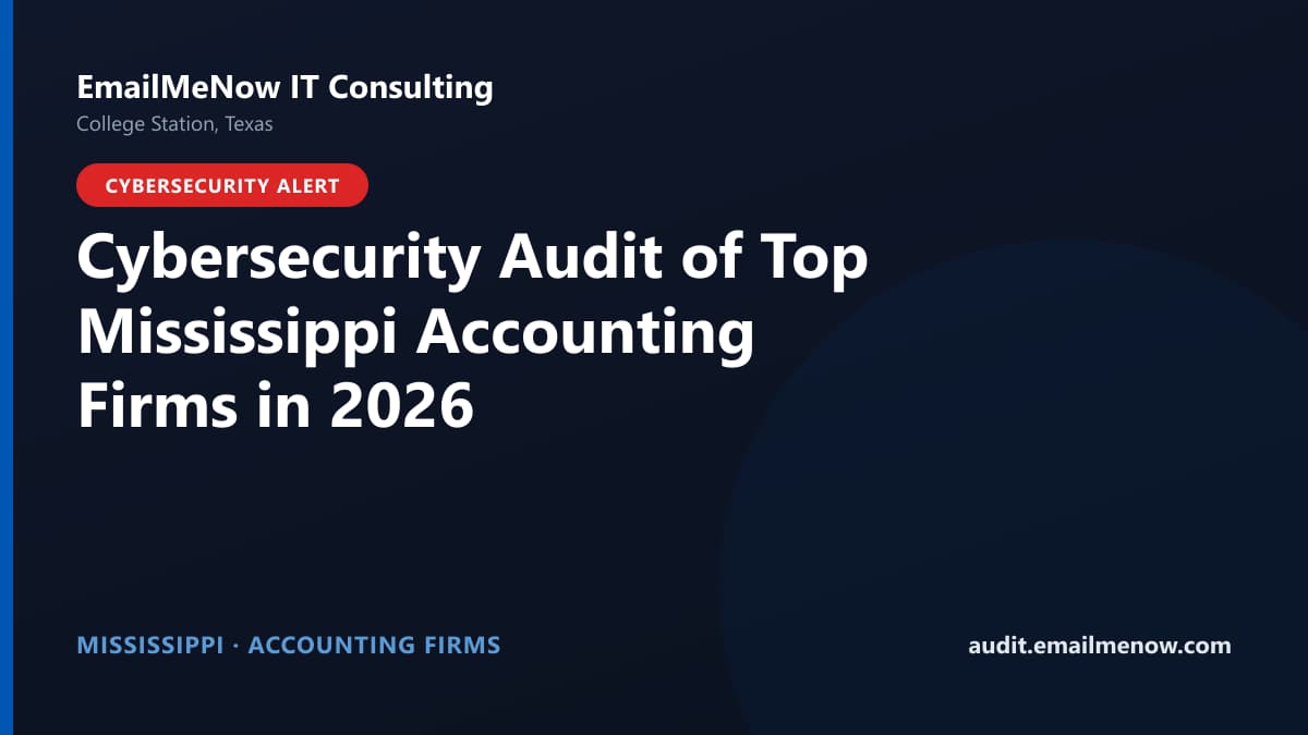 Digital audit dashboard with a Mississippi state map showing cybersecurity scores of major Mississippi accounting firms
