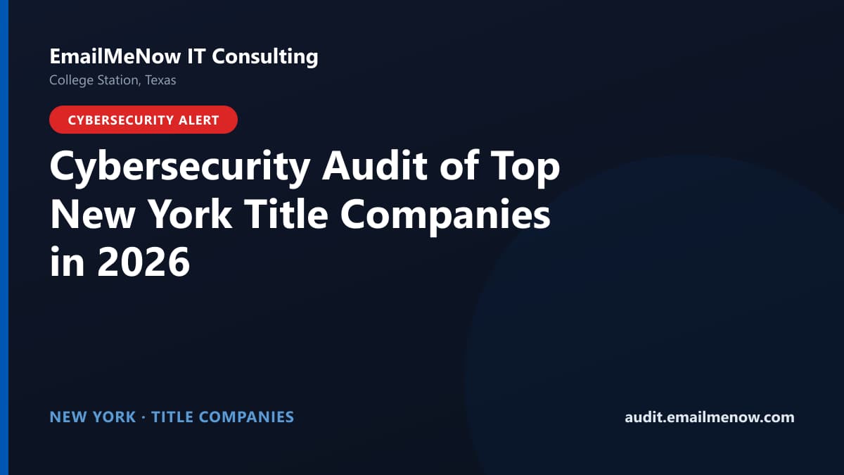 Digital audit dashboard with a New York state map showing cybersecurity scores of major New York title companies