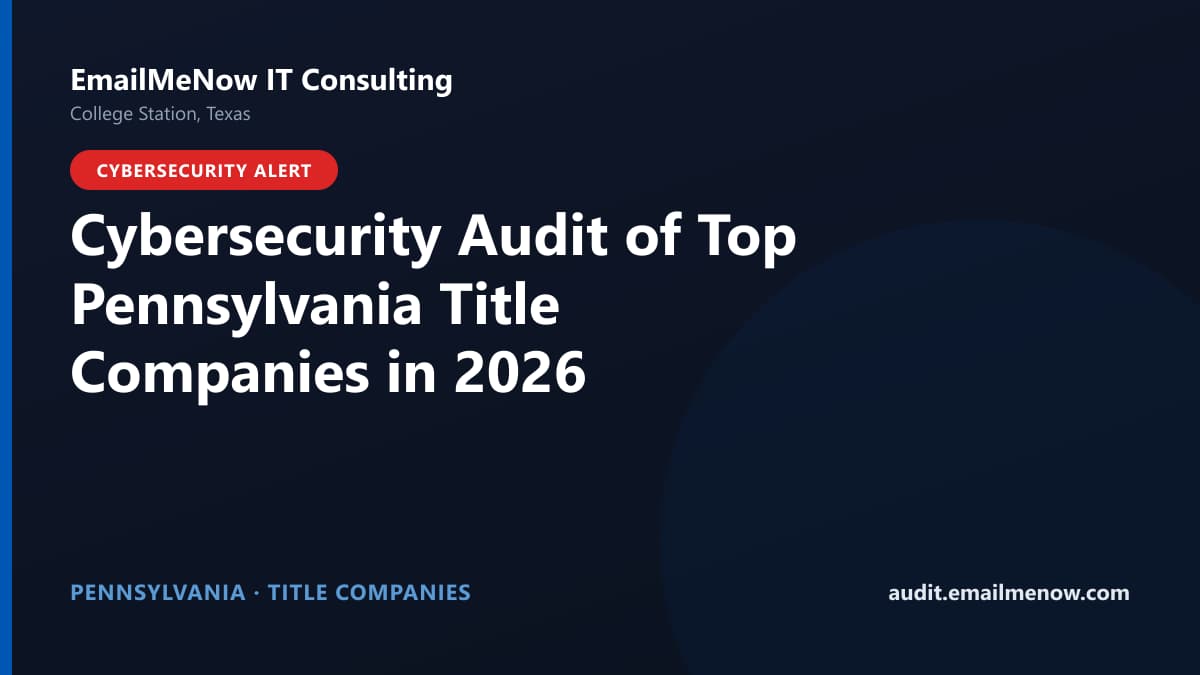 Digital audit dashboard with a Pennsylvania state map showing cybersecurity scores of major Pennsylvania title companies